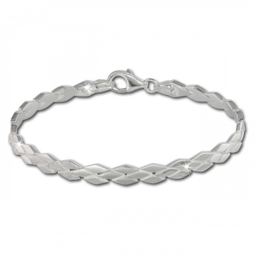 SilberDream Armband Raute mattglnzend 925 Sterling Silber 19cm SDA430