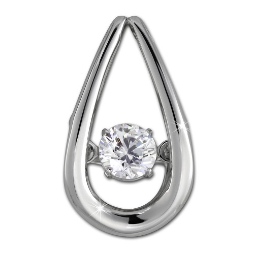 SilberDream Ketten Anhänger Tropfen Dancing Stone Zirkonia 925er Silber DSH105W