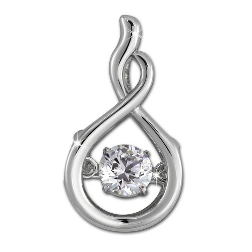 SilberDream Ketten Anhänger Dancing Stone Zirkonia 925er Sterling Silber DSH100W
