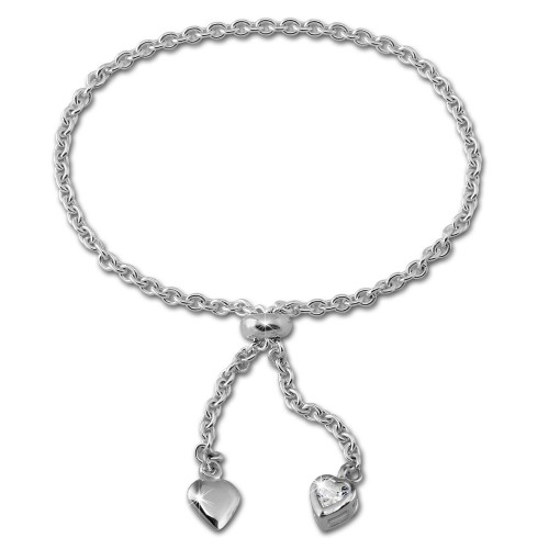 SilberDream Armband Herz Zirkonia wei 925er Sterling Silber Damen SDA2235J