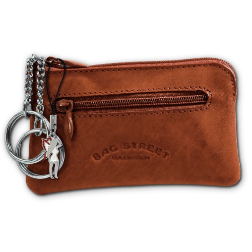 Schlüsseltasche braun Echtleder, glattes Leder Etui Bag Street OPJ900N