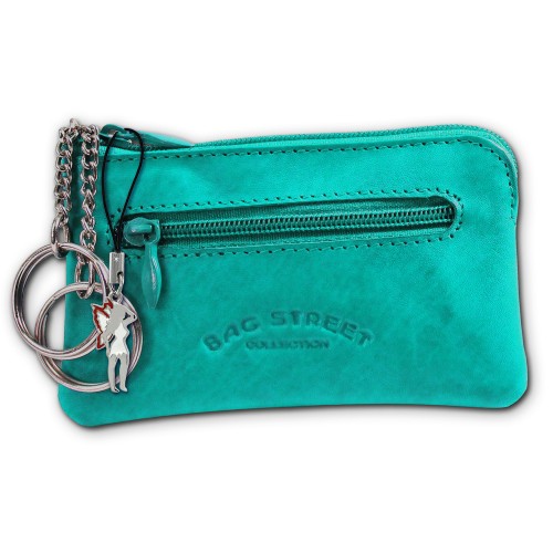 Schlüsseltasche türkis aqua Echtleder, glattes Leder Etui Bag Street OPJ900T