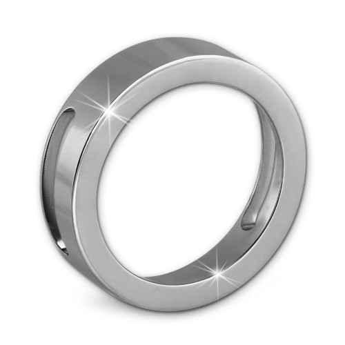 Amello Coinsfassung glanz 25mm Edelstahl für Armband Stahlschmuck ESC080J