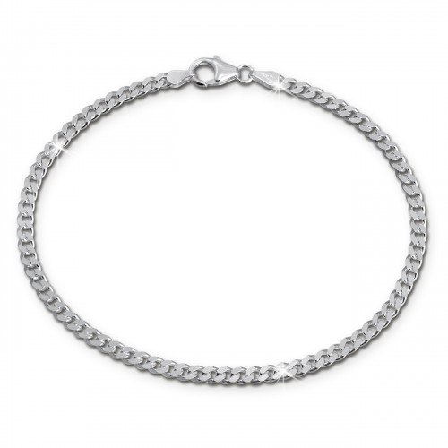 SilberDream Damen Herren Armband Panzerkette 21cm Silber Trendschmuck SDA2281J