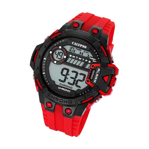 Calypso Herren-Armbanduhr Digital for Man digital Quarz PU rot UK56963 UK5696/3