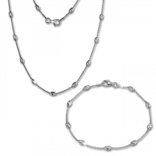 SilberDream Schmuckset Glamour Kette Armband 925er Sterling Silber SDS238J
