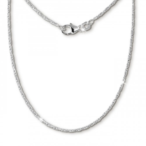 SilberDream Zopfanker Kette 925 Sterling Silber Damen 45cm SDK27945J