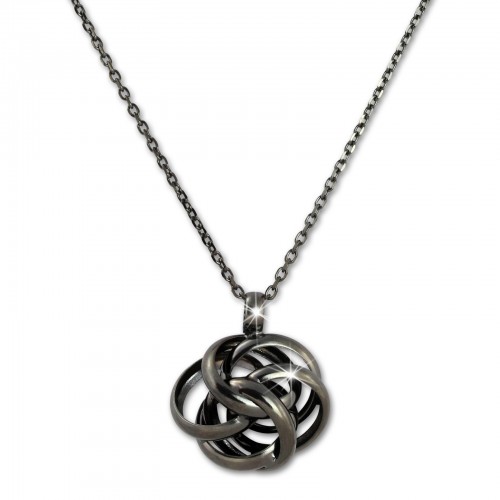 SilberDream Collier Kette Knoten geschwrzt 925 Silber Damen 44cm-47cm SDK11244S