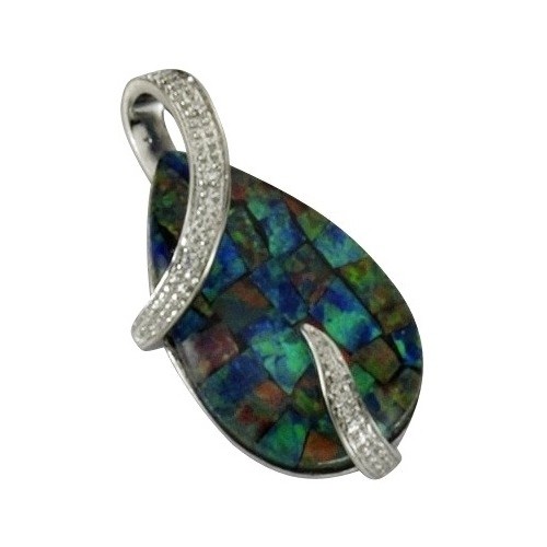 KISMA Schmuck Anhnger fr Ketten Opal Sterling Silber 925 KIH0108-003