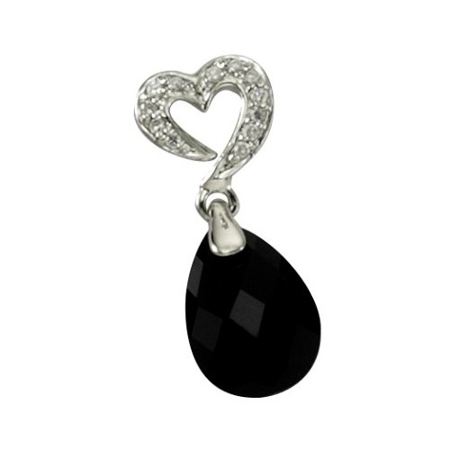 KISMA Schmuck Anhnger fr Ketten Onix Sterling Silber 925 KIH0108-021