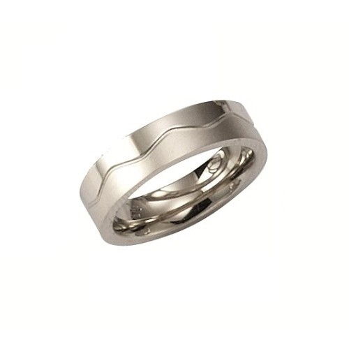KISMA Schmuck Ring Gr 54 Edelstahl glnzend und matt KIR0127-011-54